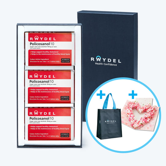 [Mother's Day Gift] Original Policosanol 10mg 30 Tablets x 3pk + Free 3D Pop-Up Card + Free Shopping Bag