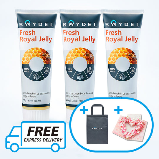 100% Pure Fresh Royal Jelly 250g x 3pk + Free 3D Pop-Up Card + Free Cooler Bag + Free Express Delivery
